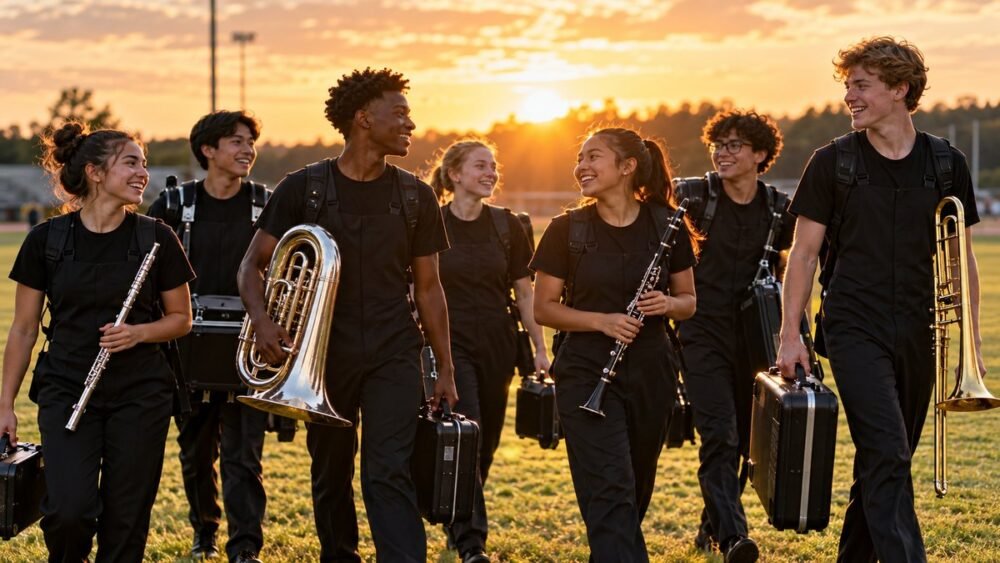 Marching ensemble comparison for drum corps selection
