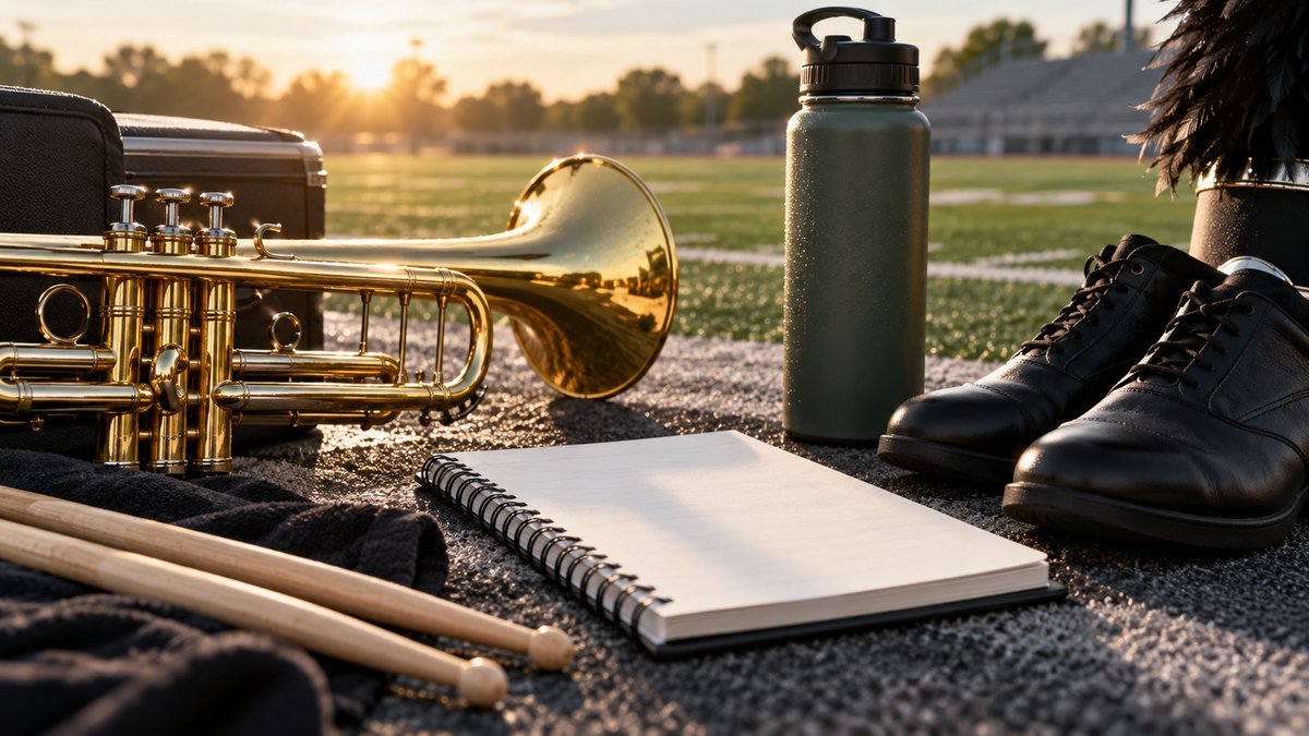 Prospective member organizing a drum corps checklist